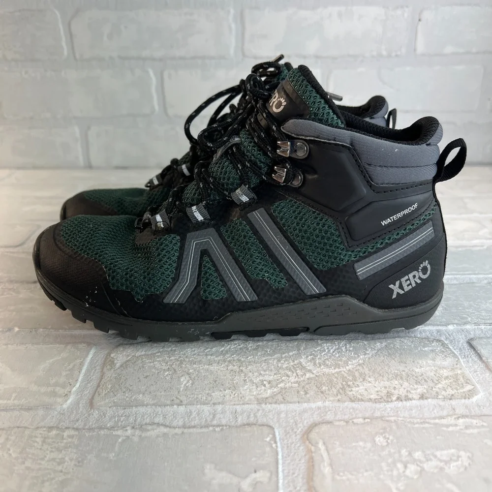 Xero Xcursion‎ Fusion Waterproof Barefoot Hiking Boots Womens 7.5 Green Outdoor
